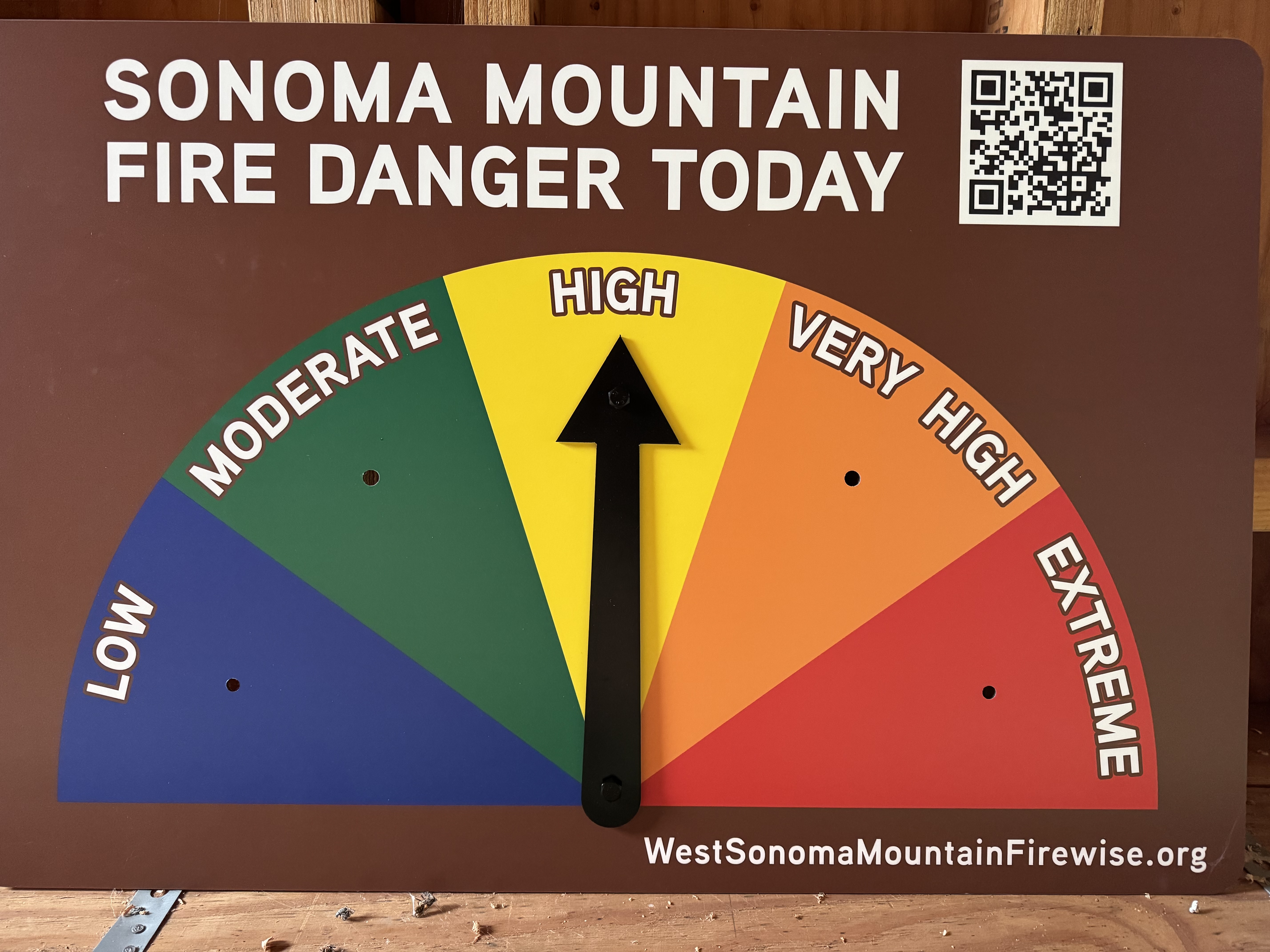 Fire Danger sign to be installed in the West Sonoma Mountain community
